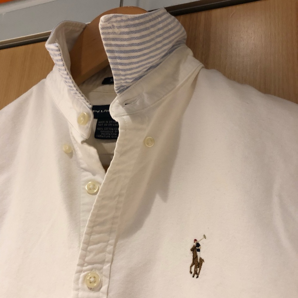RALPH LAUREN - Slim Fit White Button Up